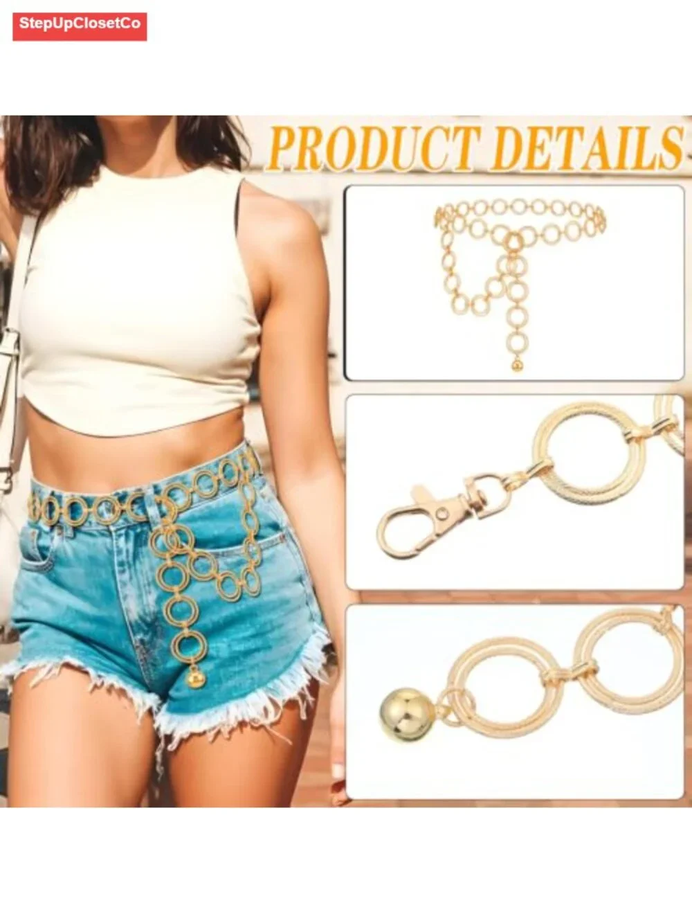 Adjustable Waist Chain Metal Belly Chain Belt
